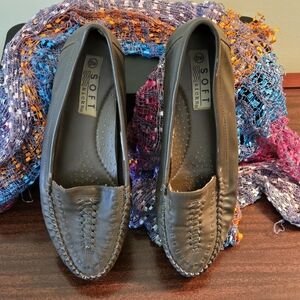 Vintage Soft Kicks Brown Leather Woven Flats – Size 9W
